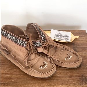 Brand new Canadian made tanned Moccasins.